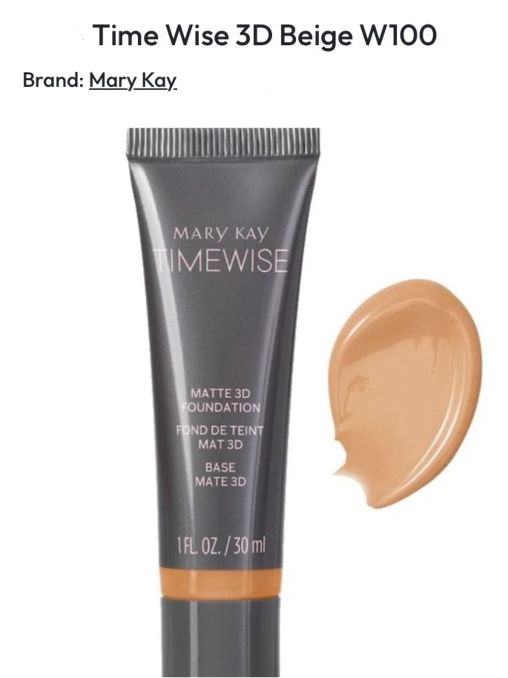 Mary Kay TimeWise Matte 3D Foundation - Beige W100